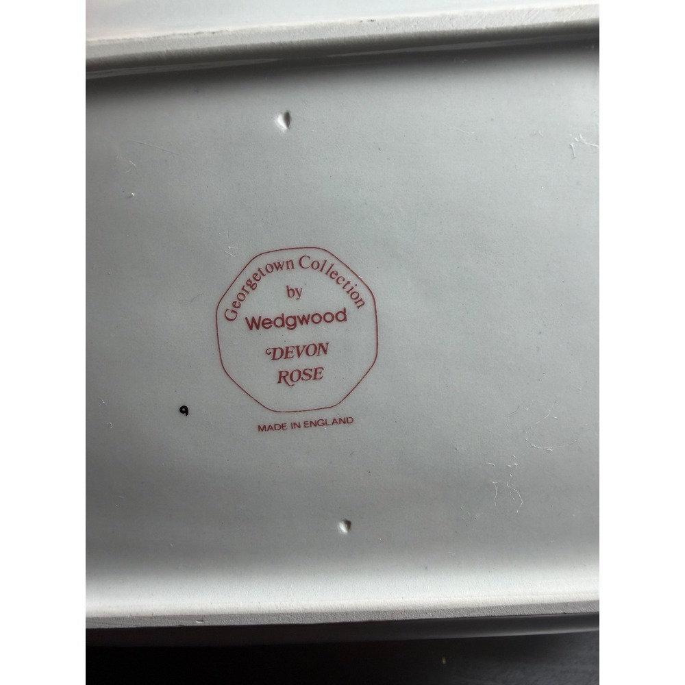 Wedgwood Devon Rose Georgetown Collection Rectangular Vintage Serving Bowl 9.5" - Picture 2 of 9
